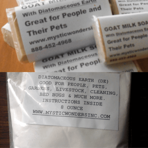 Combination Goat Milk Soap and Bag of Diatomaceous Earth